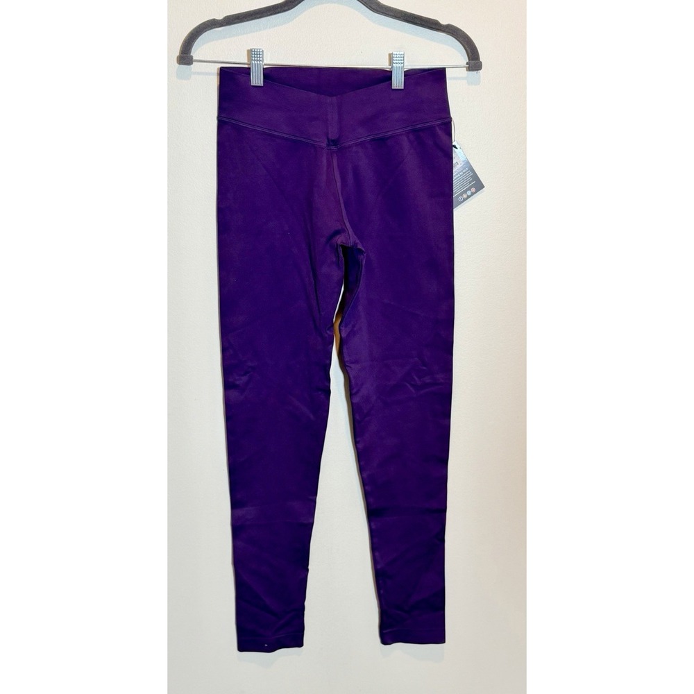 NUX Revive High Rise Ankle Leggings L Purple Blackberry Yoga Stretch P068 NEW